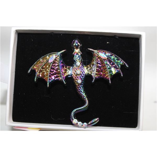 NEW 5D DRAGON BROOCH MULTICOLORED