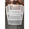 Image 1 : 3 TIER PLASTIC ROLLING CART