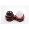 Image 1 : #206- NATURAL TIGER EYE & CLEAR QUARTZ SPHERE BALL