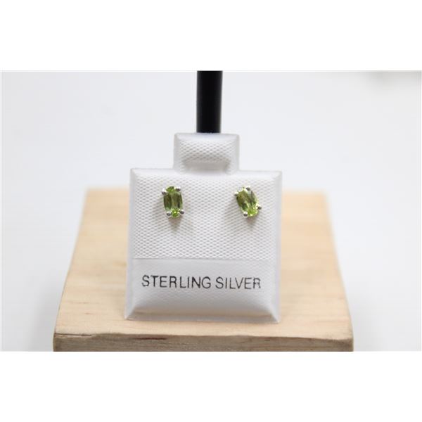 #107-NATURAL PERIDOT STUD EARRINGS