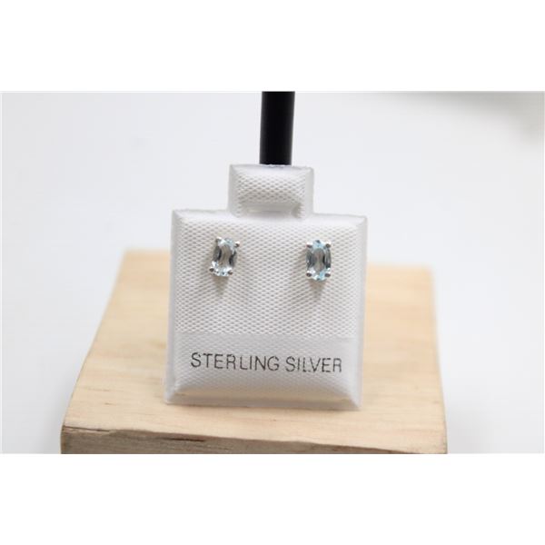 #111-NATURAL TOPAZ STUD EARRINGS