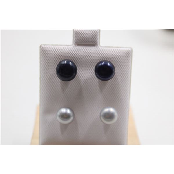 #129-NATURAL AKOYA PEARL STUD EARRINGS