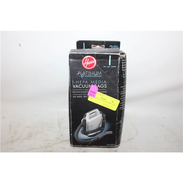 HOOVER PLATINUM VACCUM BAGS FOR