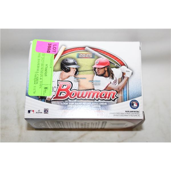 BOX OF 2025 BOWMAN & TOPS CHROME BASEBALL CARDS