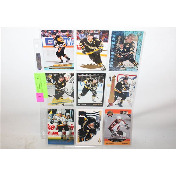SHEET OF 9 RON FRANCIS CARDS