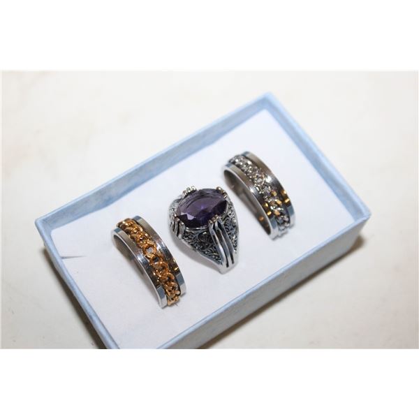 NEW 3PCS/SET RING SET SZ12
