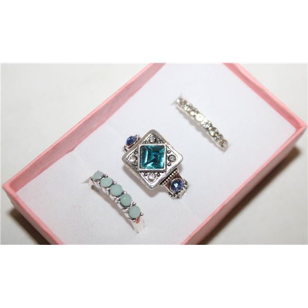 NEW 3PCS/SET RING SET SZ8.5