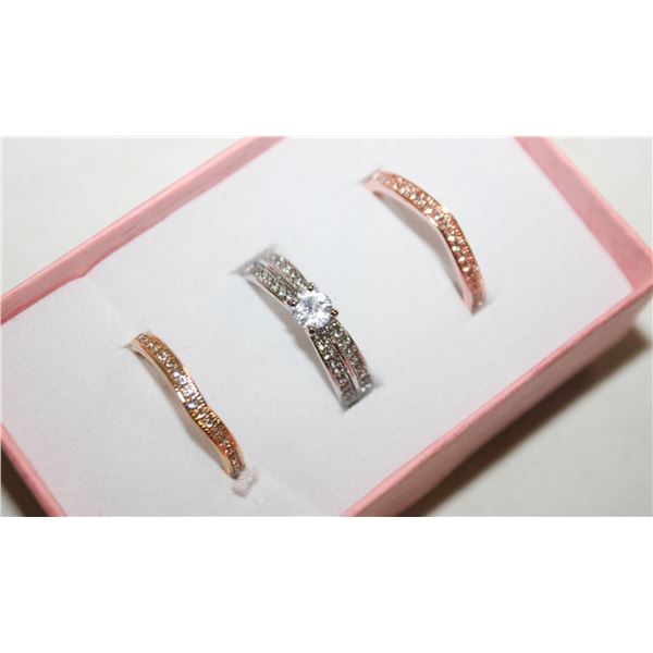 NEW 3PCS/SET RING SET SZ8.5