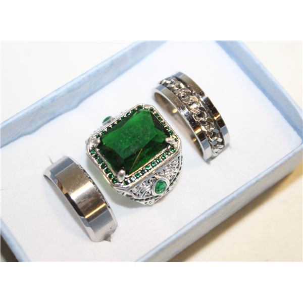 NEW 3PCS/SET RING SET SZ10
