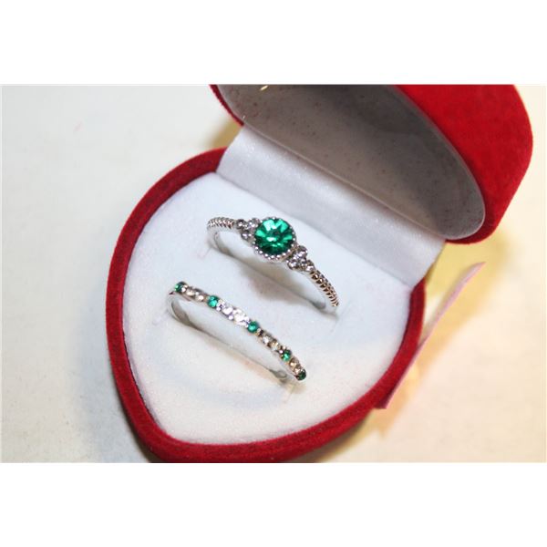 NEW 2PCS/SET RING SET SZ9