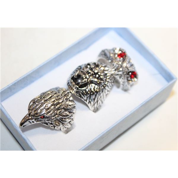 NEW 3PCS/SET RING SET SZ8