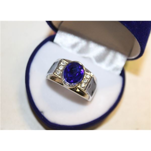 NEW MENS SAPPHIRE STYLE RING SIZE 11