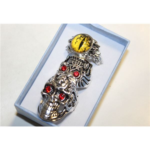 NEW 3PCS/SET BIKERS RINGS SZ11