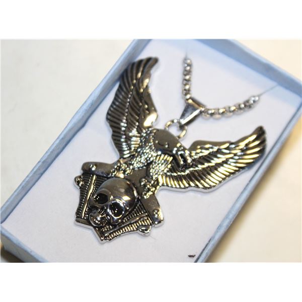NEW HARLEY DAVIDSON STYLE BIKER NECKLACE