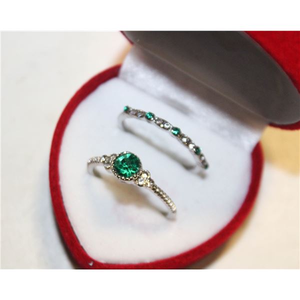 NEW 2PCS/SET RING SET SZ8