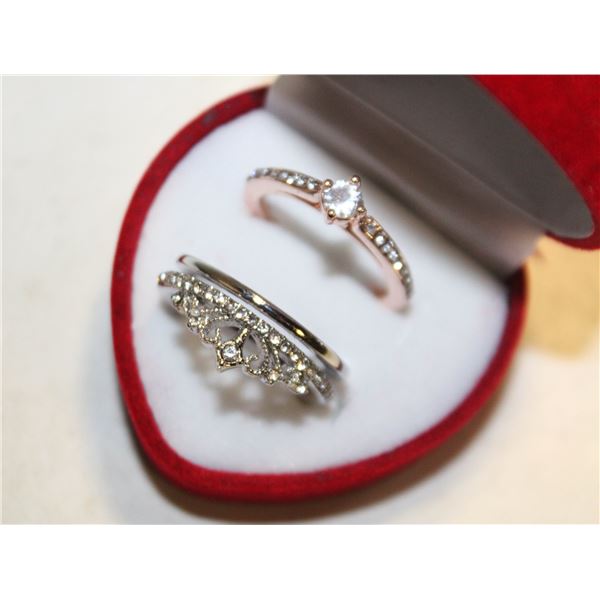 NEW 2PCS/SET RING SET SZ7