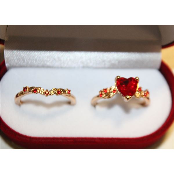 NEW 2PCS/SET RING SET SZ8
