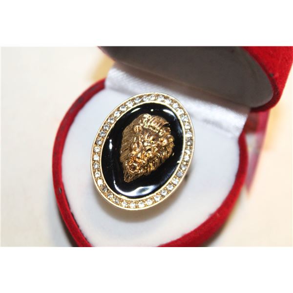 NEW REPLICA VERSACE GOLD TONED RING ADJUSTABLE SZ
