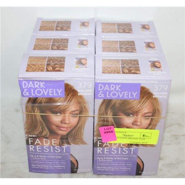 6 BOXES GOLDEN BRONZE HAIR COLOUR