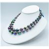 Image 2 : VINTAGE BLACK PEACOCK AB CRYSTAL-CUT NECKLACE