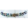 Image 3 : VINTAGE BLACK PEACOCK AB CRYSTAL-CUT NECKLACE