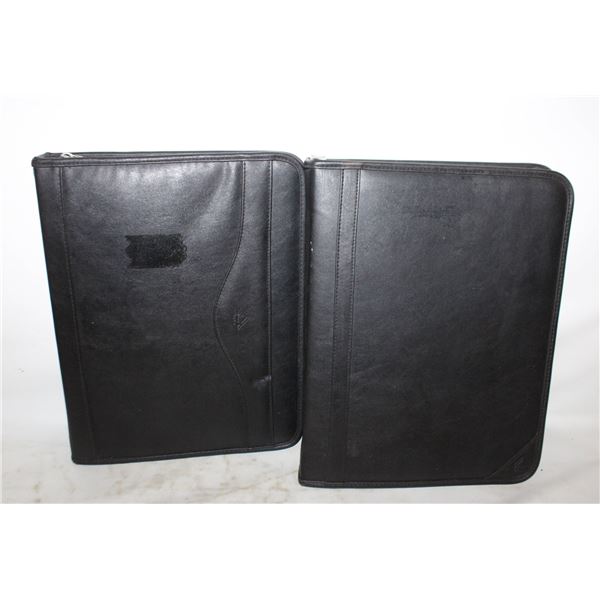 2 LEATHER BINDERS WITH CALCULATORS