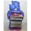Image 1 : 1990'S PURPLE HIPPO CD-HOLDER W/12 ROCK-THEME