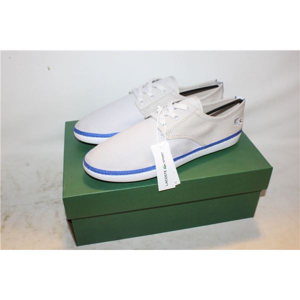 NEW MEN'S LACOSTE MALAHINI DECK CANVAS, SZ 8.5