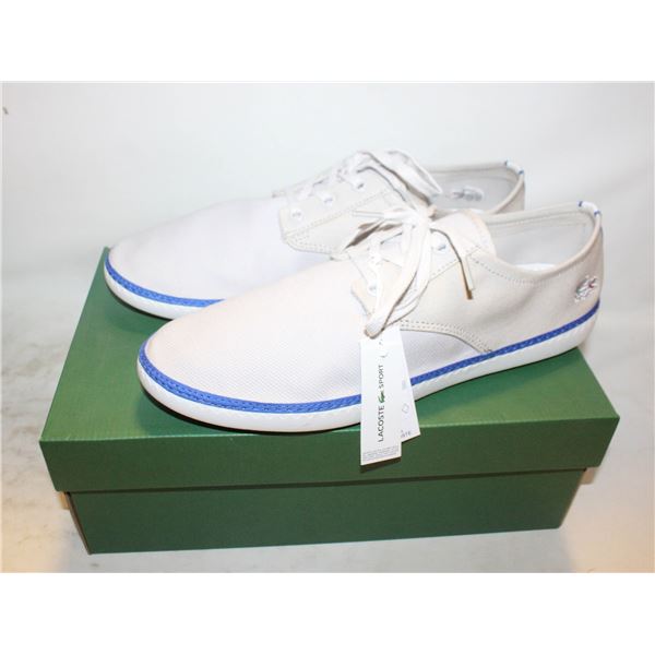 NEW MEN'S LACOSTE MALAHINI DECK CANVAS, SZ 12