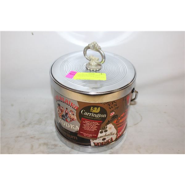 VINTAGE METAL CANADIAN LIQUOR ICE BUCKET