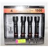 Image 1 : NEW DURACELL 1500 HYBRID LED FLASHLIGHTS 4 PACK