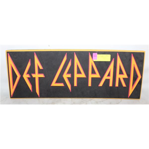 VINTAGE DEF LEPPARD SIGN