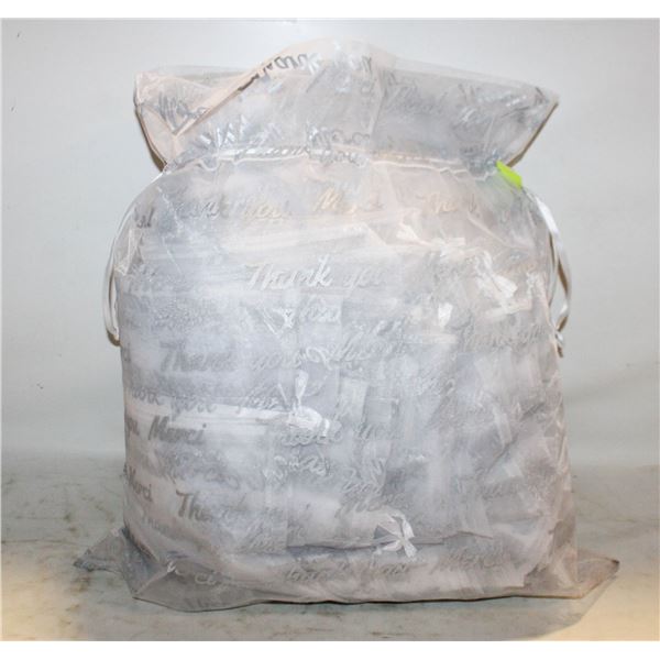 50 XL ORGANZA THANK YOU BAGS