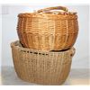 Image 1 : 2 EXTRA-LARGE BASKETS - WOVEN & WICKER