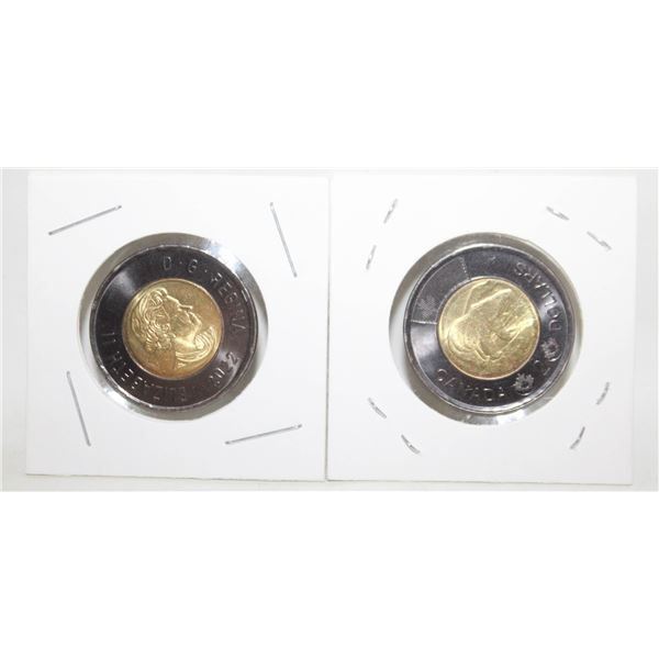 2 PCS 2022 CANADIAN TOONIE