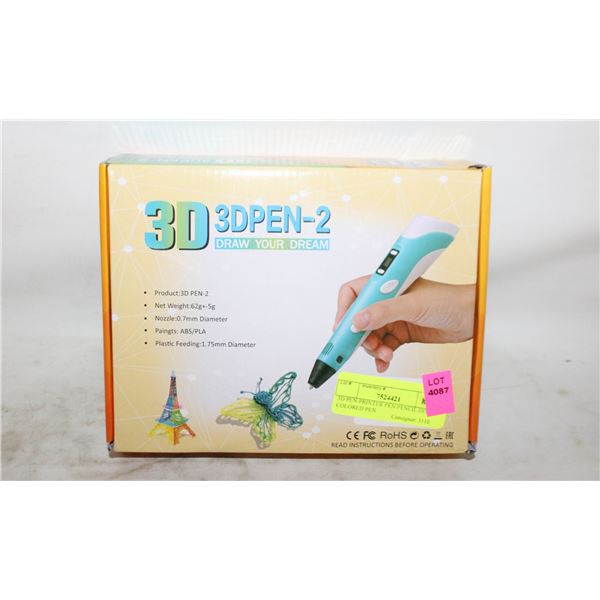 3D PEN PRINTER PEN PENCIL DIY COLORED PEN