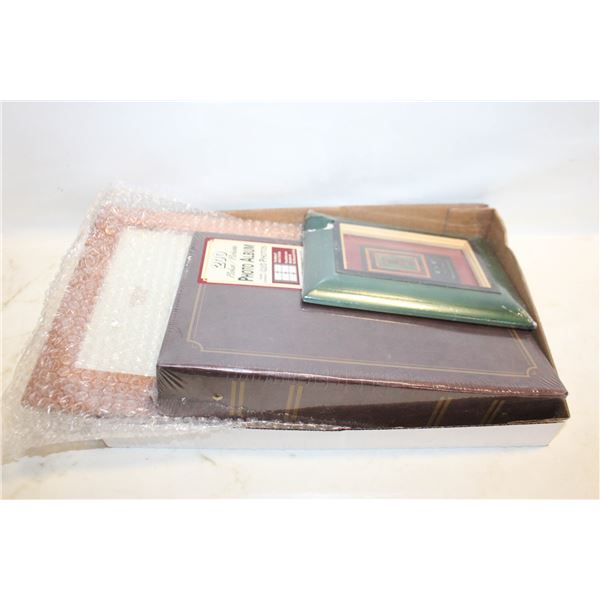 2 NEW SEALED PICTURE FRAMES PLUS PHOTO ALBUM