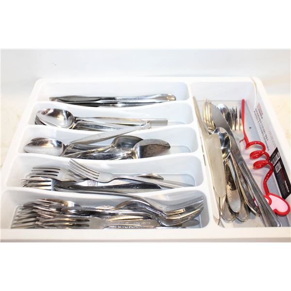 TRAY LOADED WITH SURPLUS KITCHENWARE