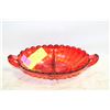 Image 1 : VINTAGE ANCHOR HOCKING DIVIDED ROYAL RUBY OVAL