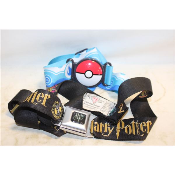 HARRY POTTER SEATBELT STYLE BELT + POKEMON BELT