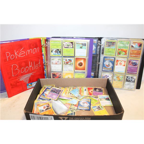 3 BINDERS OF POKEMON CARDS + LOOSE POKEMON CARDS