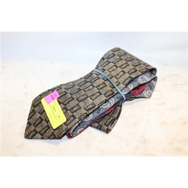 SET OF 4 GIORGIO ARMANI SILK TIES