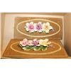 Image 1 : 2 VINTAGE CAPODIMONTE 3D FLORAL PLAQUES