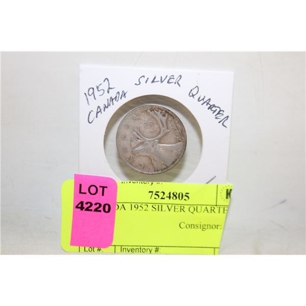CANADA 1952 SILVER QUARTER