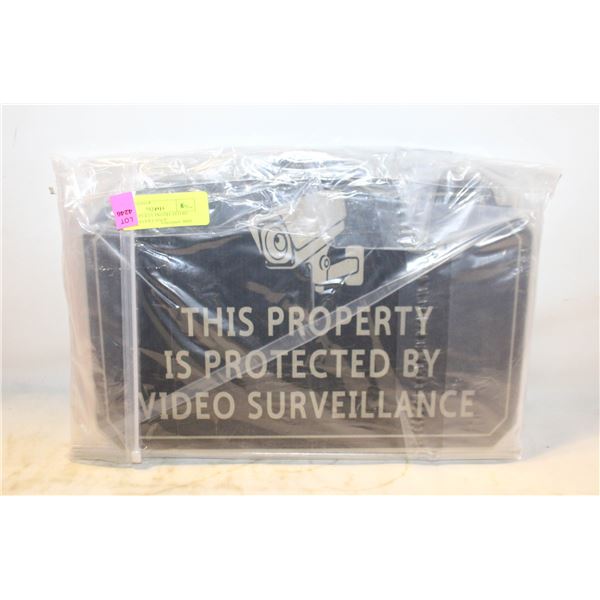 'THIS PROPERTY PROTECTED BY VIDEO SURVEILLANCE'