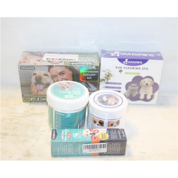 LOT OF NEW AND SEALED DOG CARE PRODUCTS
