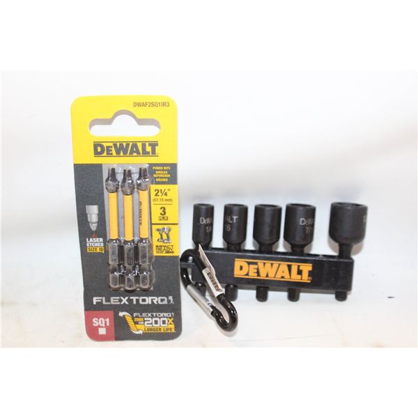 2 PACKS OF DEWALT IMPACT NUT DRIVER AND