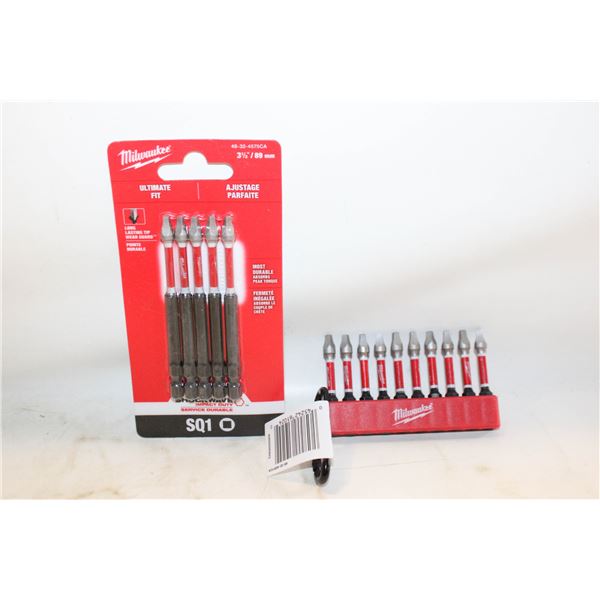 2 PACK OF MILWAUKEE SCREWDRIVER BITS