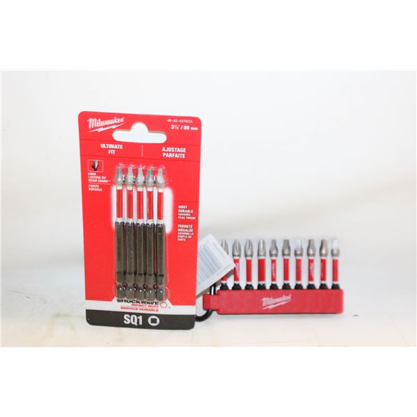 2 PACK OF MILWAUKEE SCREWDRIVER BITS