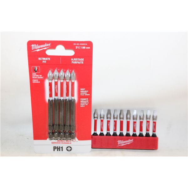 2 PACK OF MILWAUKEE SCREWDRIVER BITS